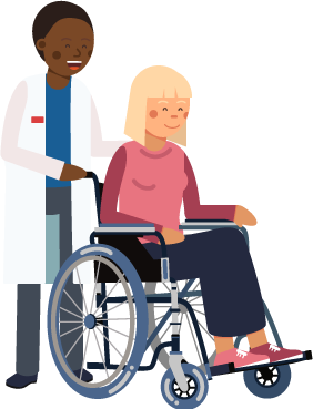 Doctor with patient